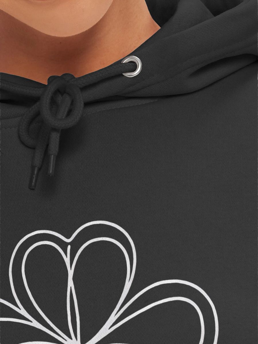 Four Leaf Clover Line Art Hoodie product image (7)