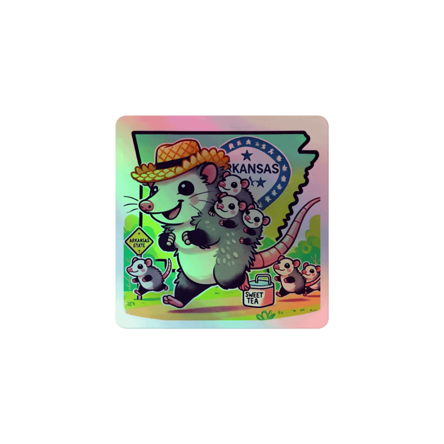 Arkansas Opossum Adventure Sticker Sheet product image (1)