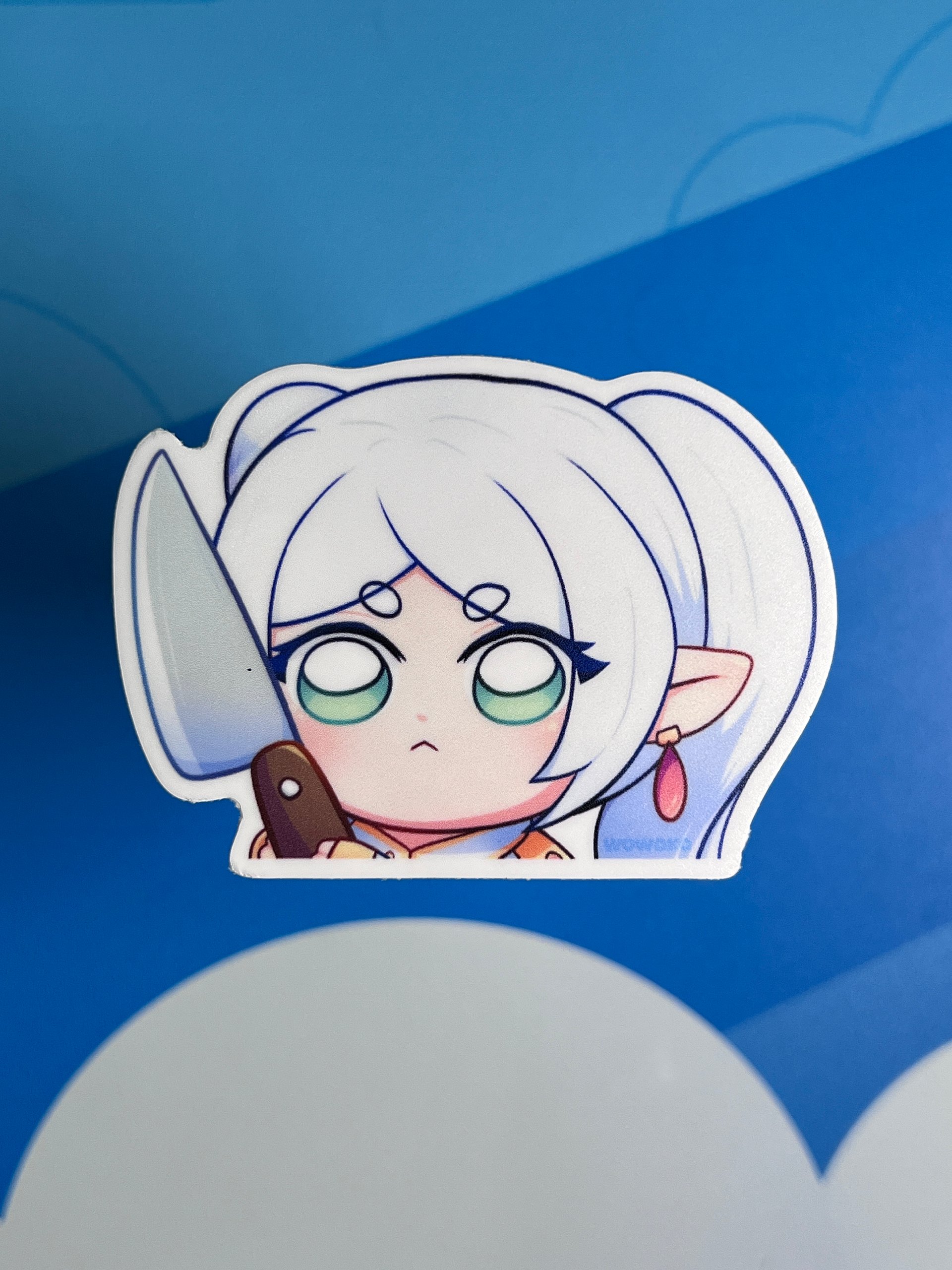 Frieren w/ Knife - Baby Peeker - Sticker product image (1)