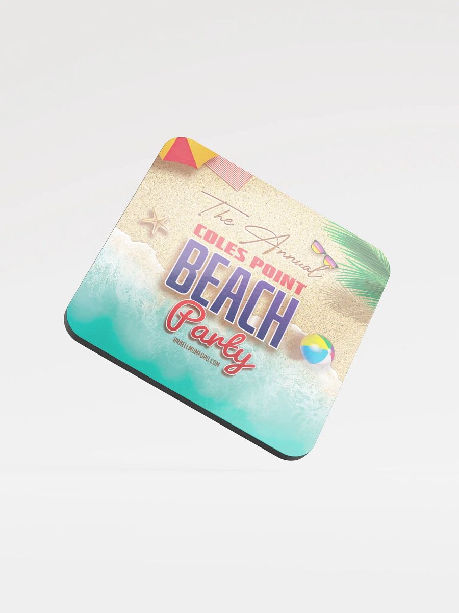Coles Point Beach Party Glossed Cork Coaster product image (1)