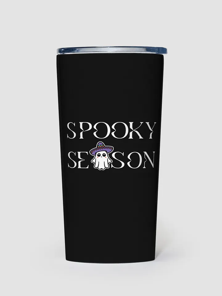 Spooky Season Sombrero Ghost Black 20oz Stainless Steel Tumbler product image (1)