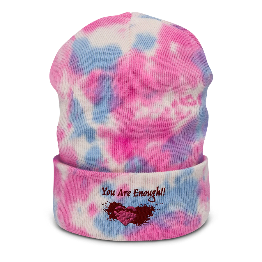 Tie-dye You Are Enough Beanie product image (1)