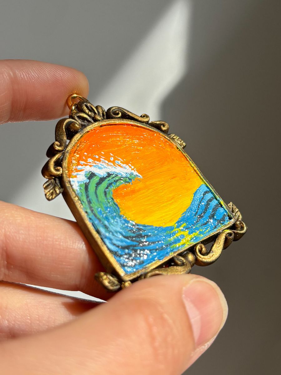 Phil Powers Collab Wave Necklace Bronze finish product image (4)