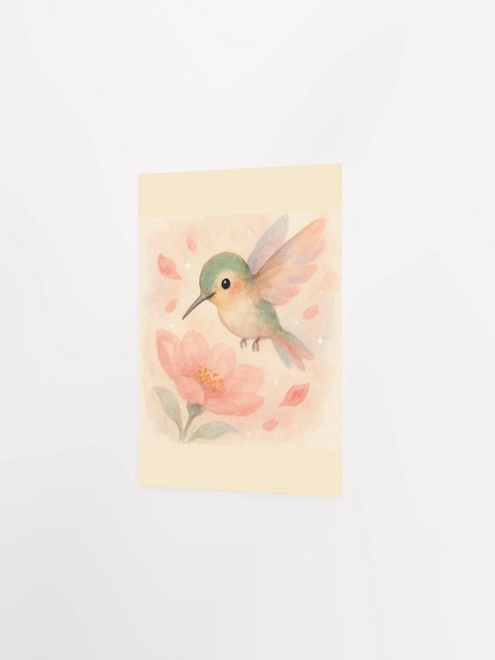 Magical Hummingbird Moment | Vivid White Space Poster product image (16)