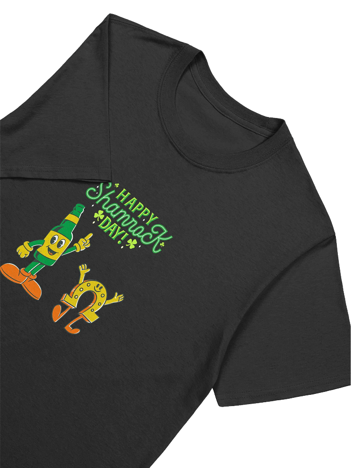 Cute Retro Beer Bottle and Lucky Horseshoe St. Patrick's Day Unisex T-Shirt product image (2)