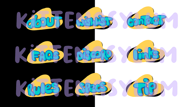 Retro💗 - Twitch/Kick Panels Yellow and Teal product image (1)