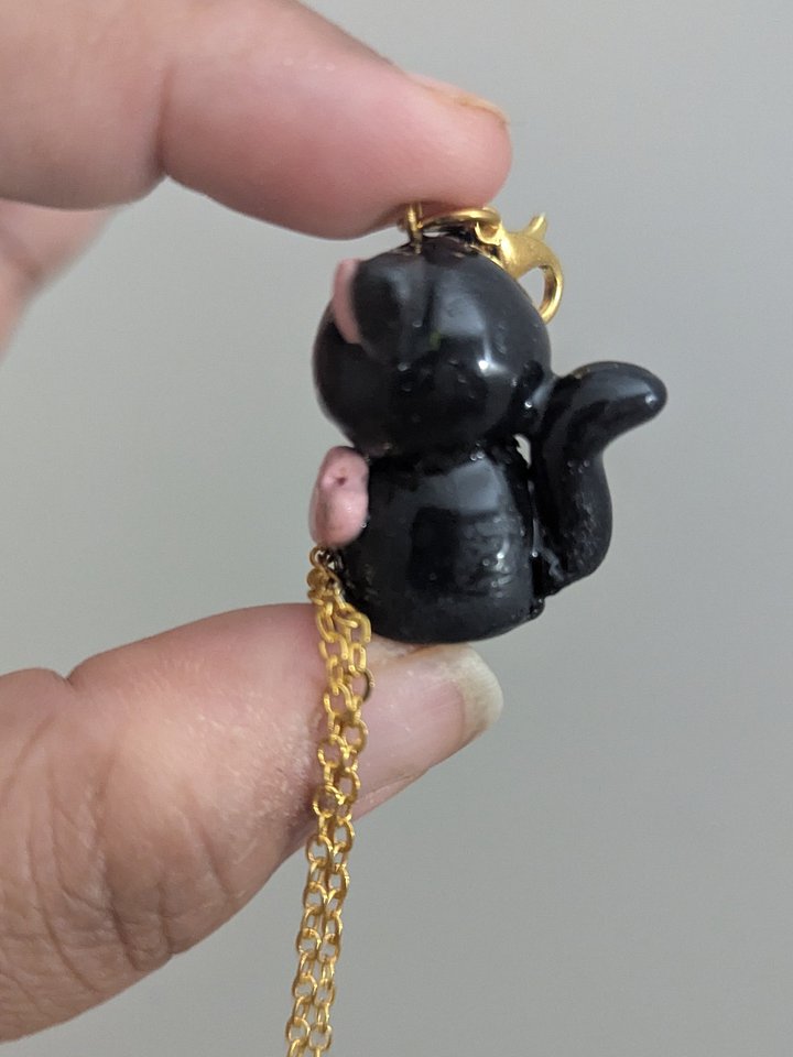 Midnight Whiskers Black Cat Necklace product image (2)
