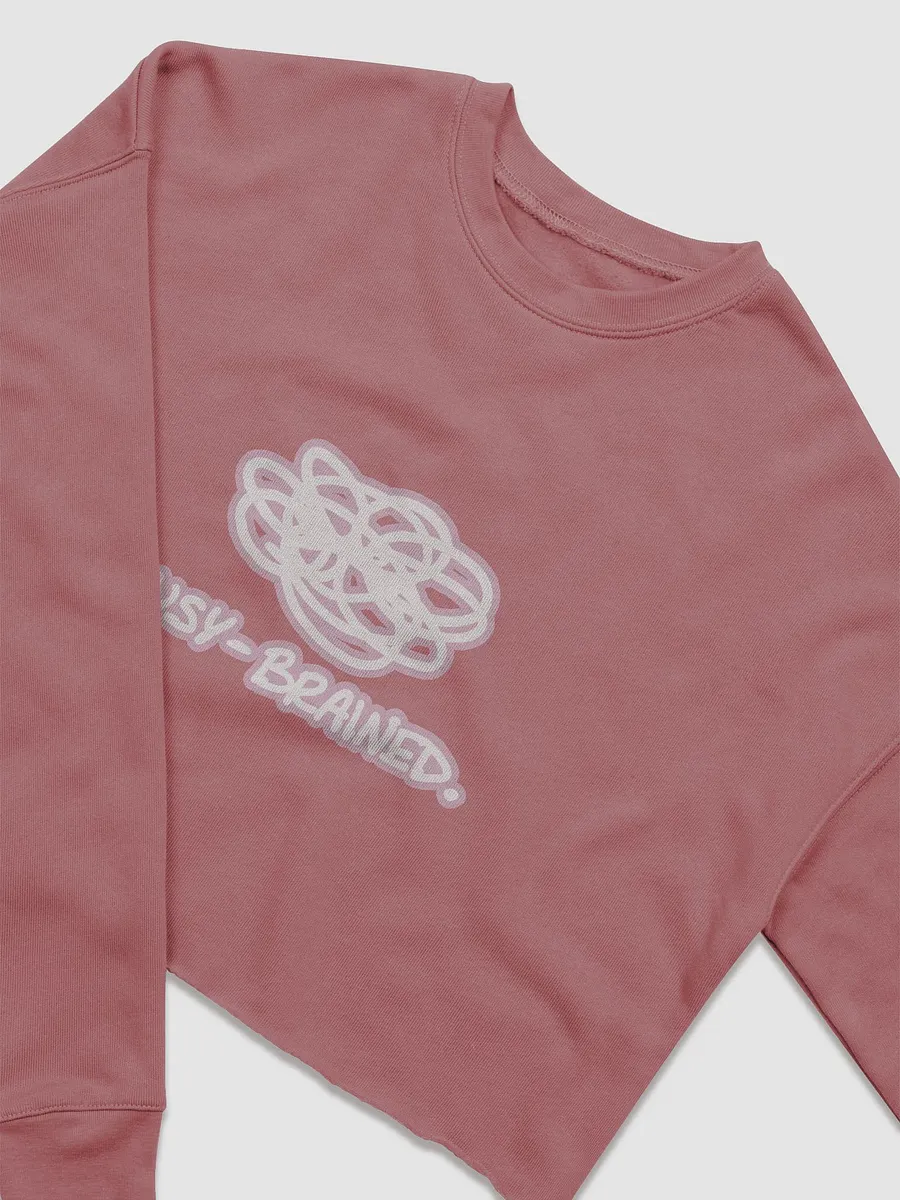 BUSY-BRAINED (lined design, #E1B9CE) Women's Fleece Crop Sweatshirt product image (1)