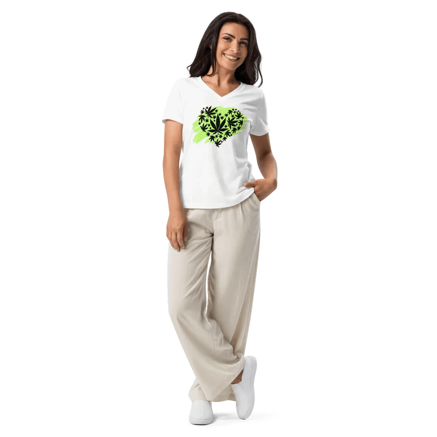 Canna Love Silhouette Relaxed V-Neck Tee product image (9)