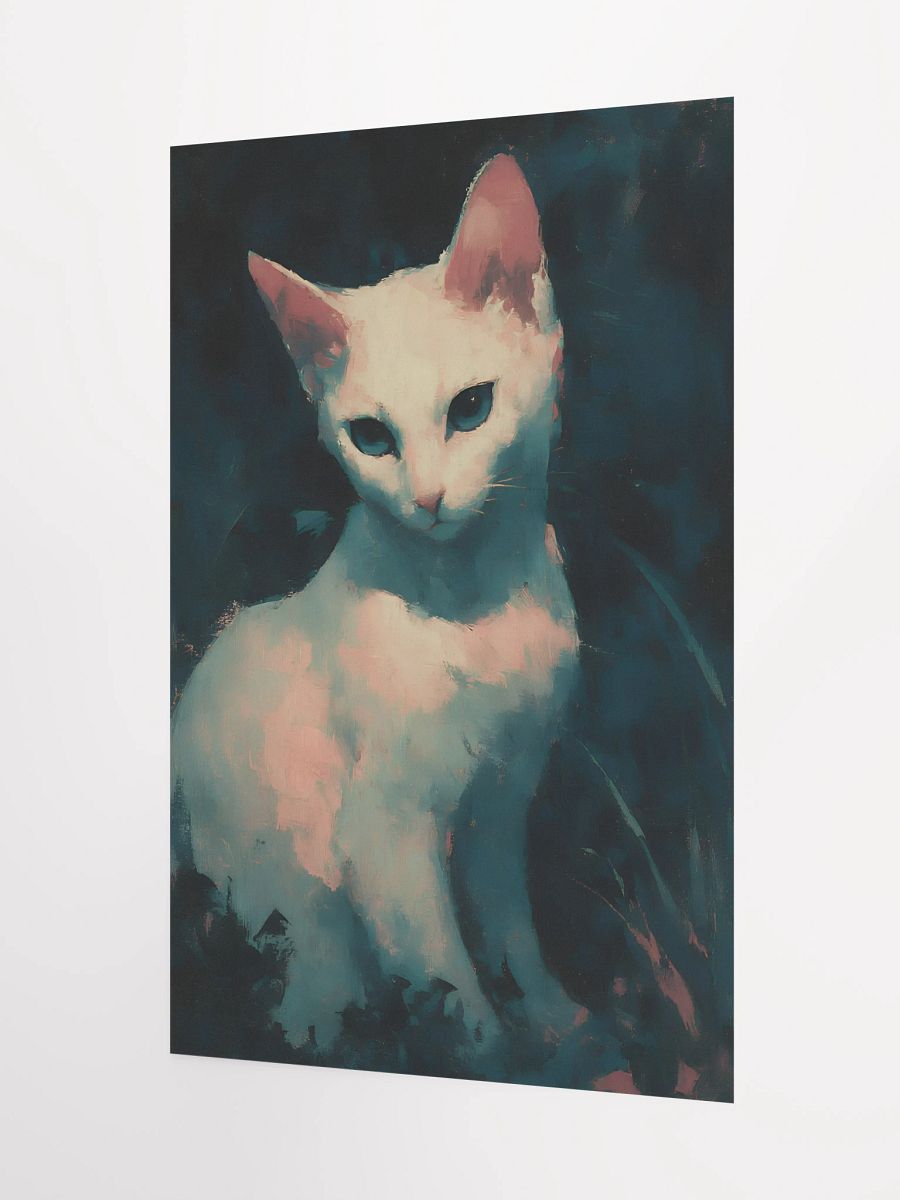 Mystic White Cat Matte Poster product image (6)