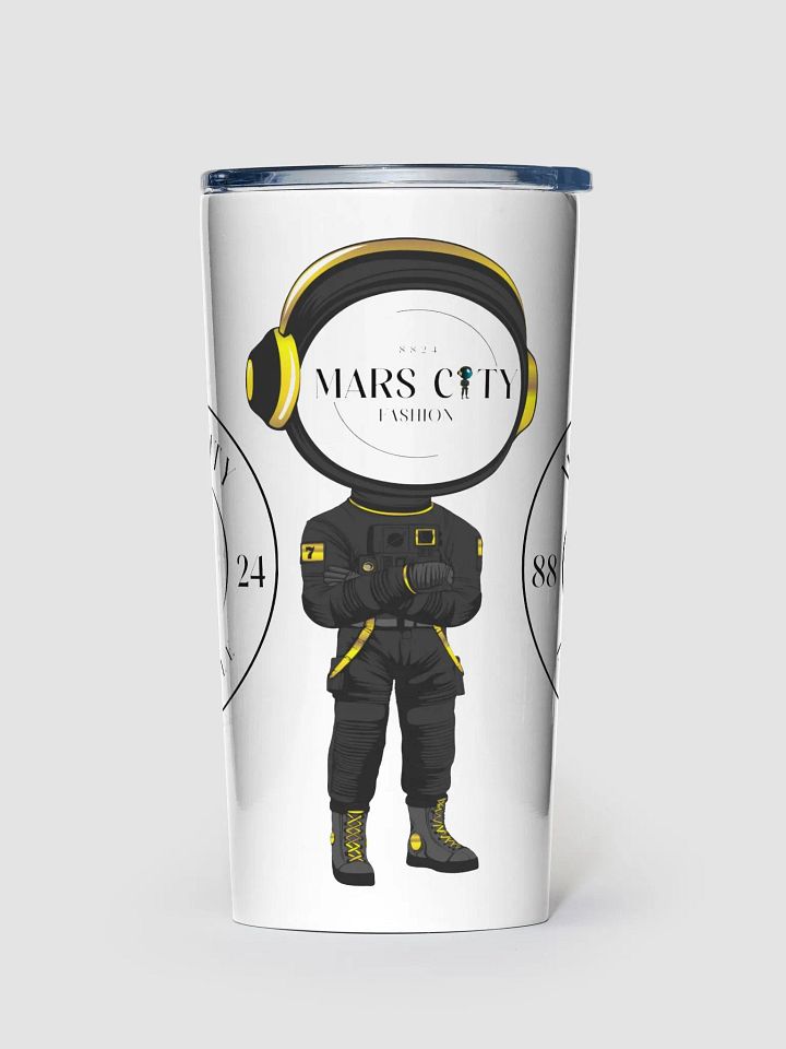 THE MARS CITY LIFESTYLE LOGO 20 oz STAINLESS STEEL TUMBLER IN WHITE product image (1)