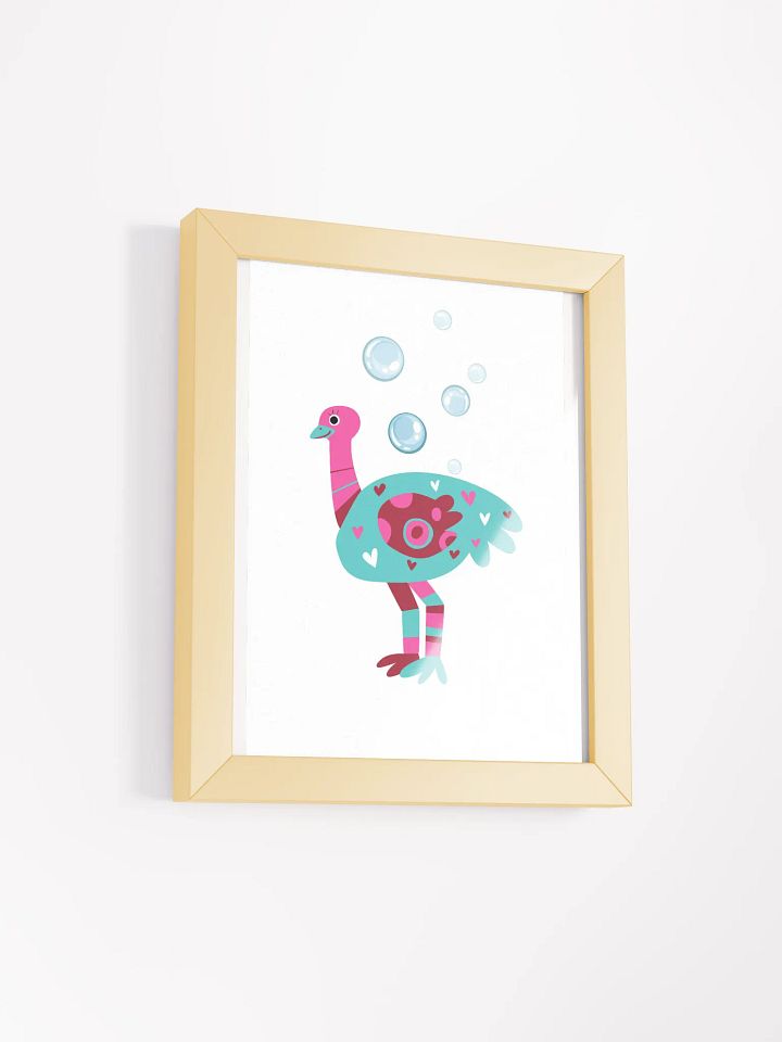 Whimsical Ostrich Framed Matte Poster product image (24)