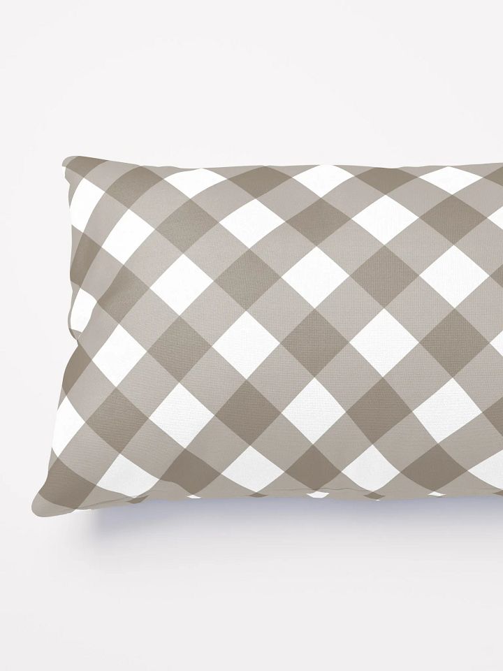 Grey/White Gingham Plaid Pillow product image (2)