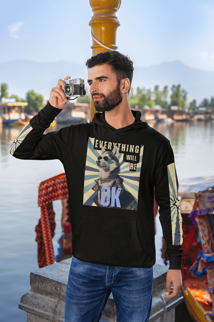 Siberian Husky Everything Will Be OK Premium Pullover Hoodie by Lane Seven product image (1)