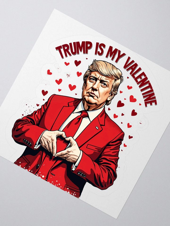 Trump is My Valentine - Funny Valentine's Day Kiss Cut Stickers product image (6)