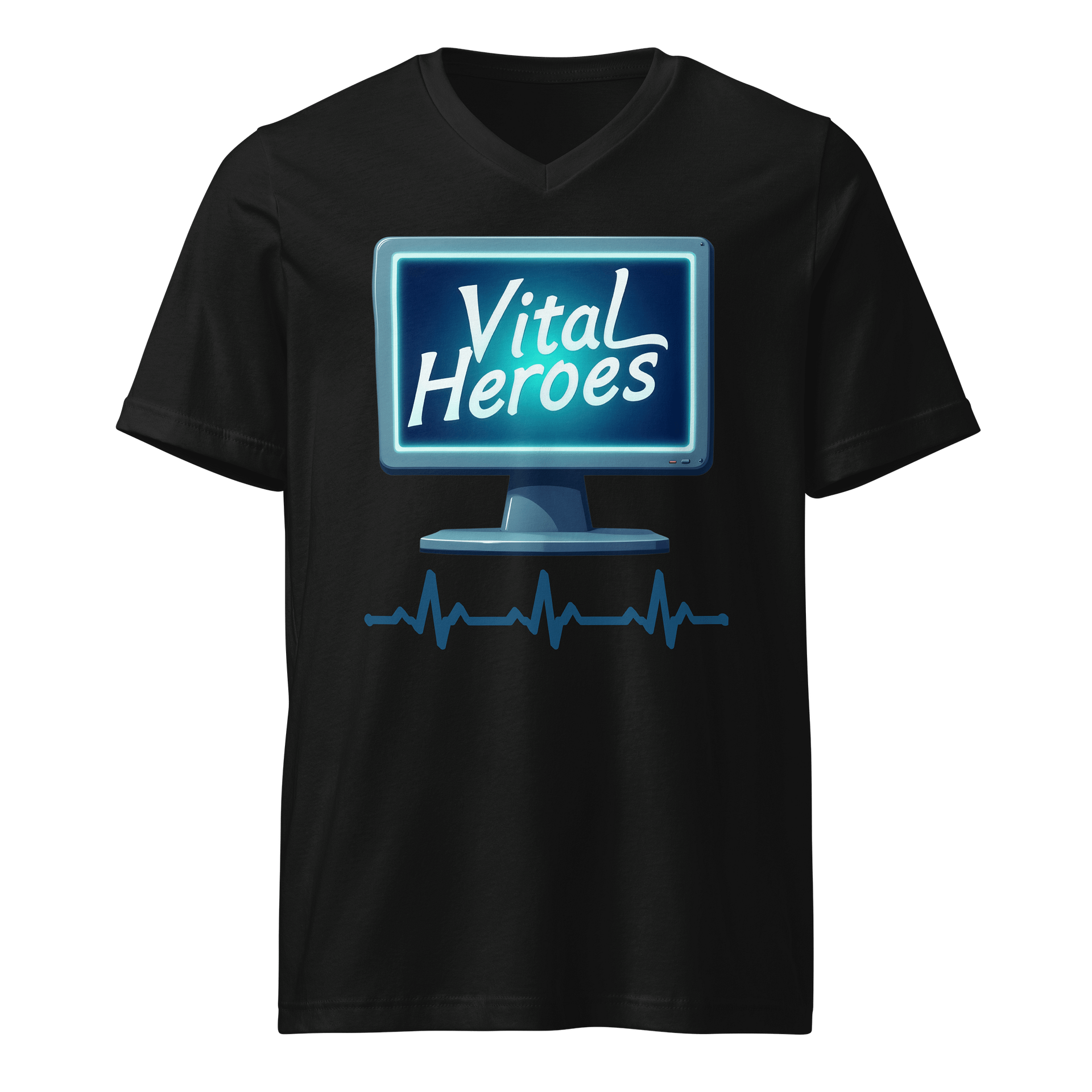 Vital Heroes ECG V-Neck Tee product image (1)