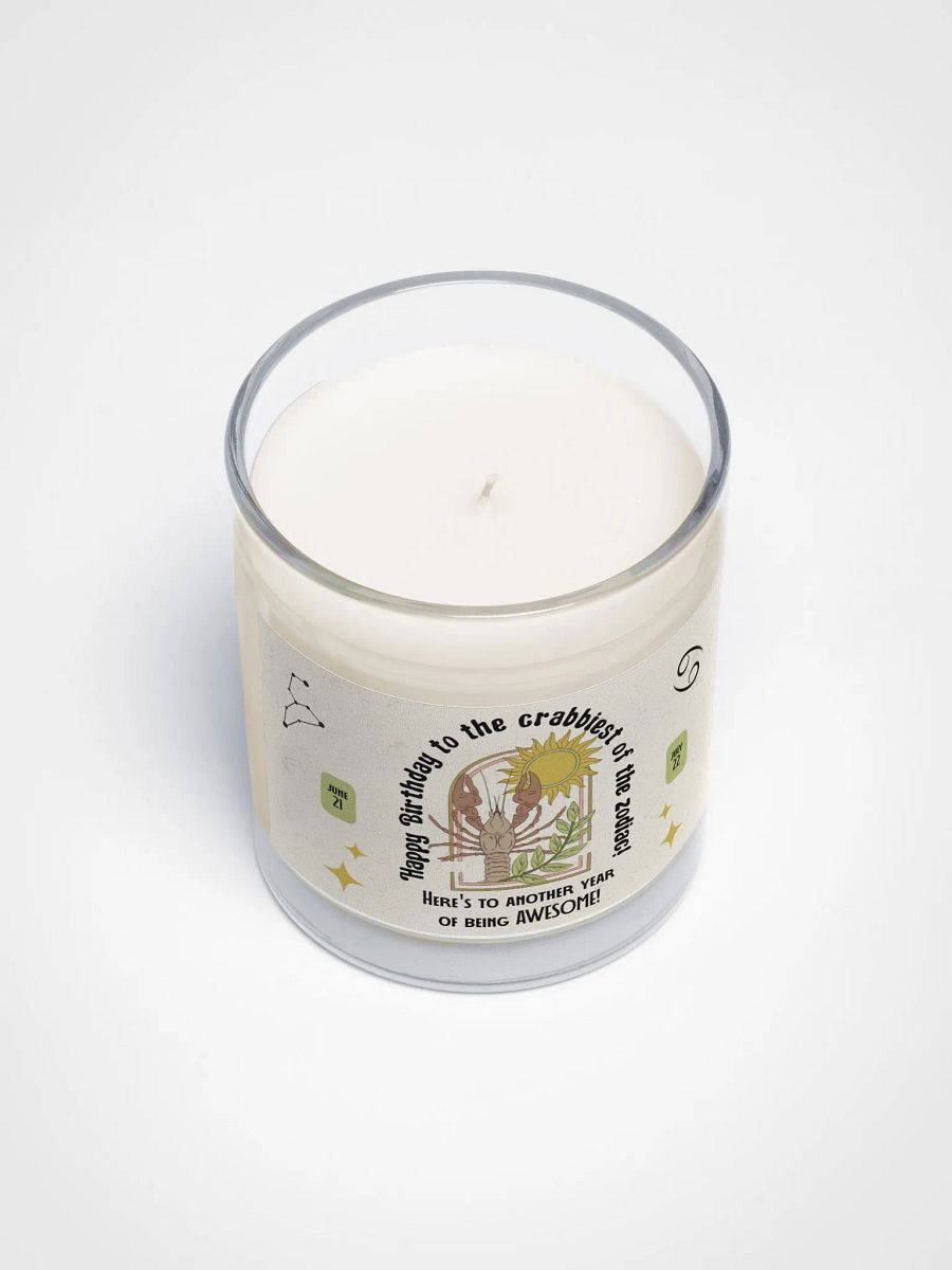 Zodiac Cancer Birthdate Candle Retro Design, Birth Month Birthday Gift product image (4)