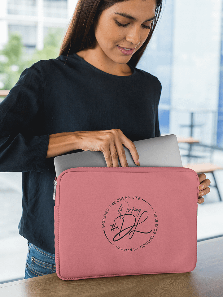 Premium Pink Laptop Sleeve – Working The Dream Life | Sleek, Protective & Leadership-Ready (13” & 15”) product image (2)