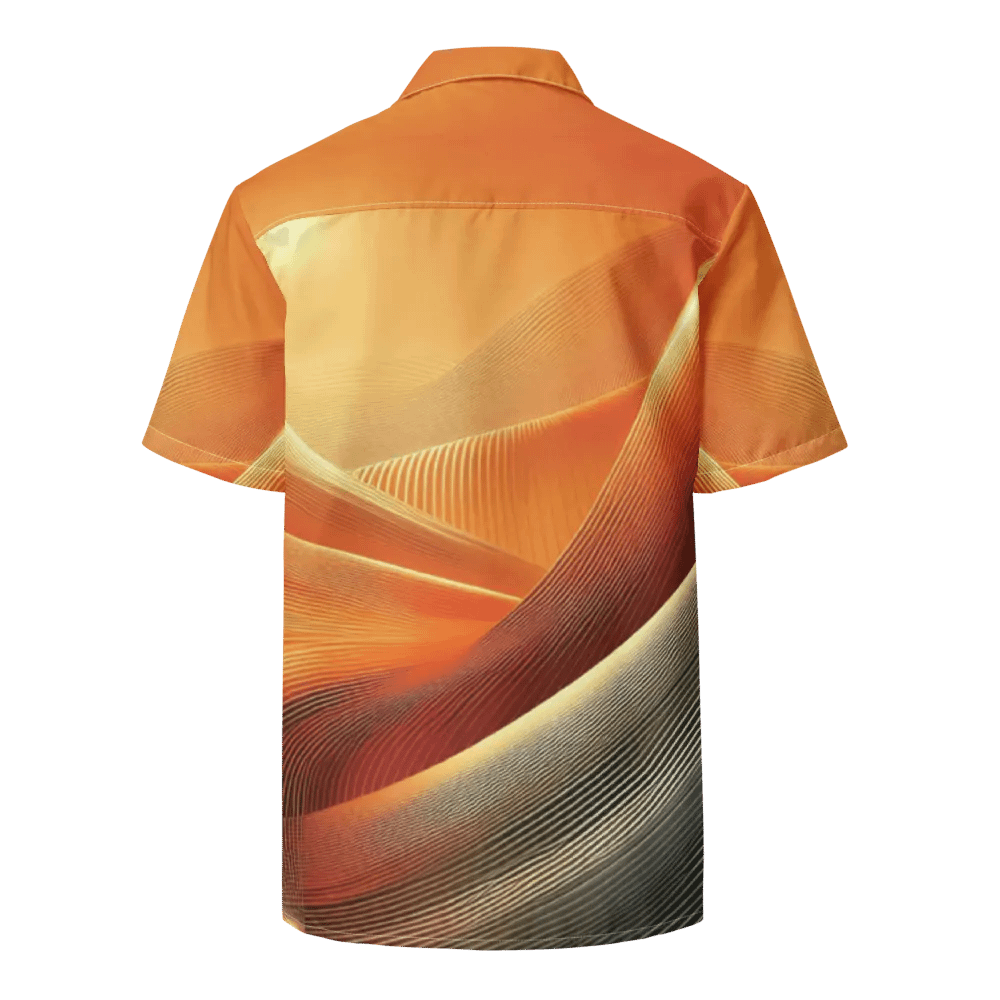 Men's Full-Print-4 Orange Hawaiian Shirt product image (5)