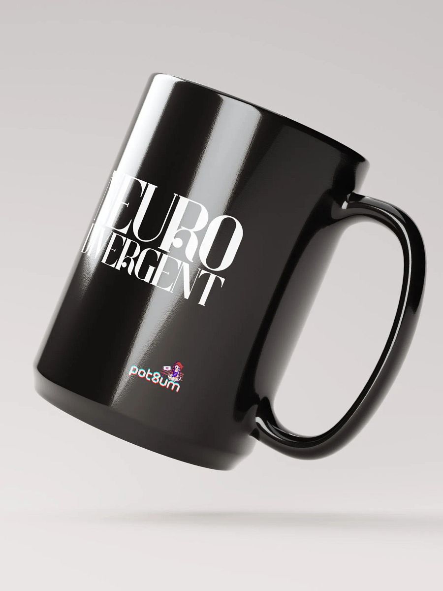NEURODIVERGENT SKULL black glossy mug product image (3)