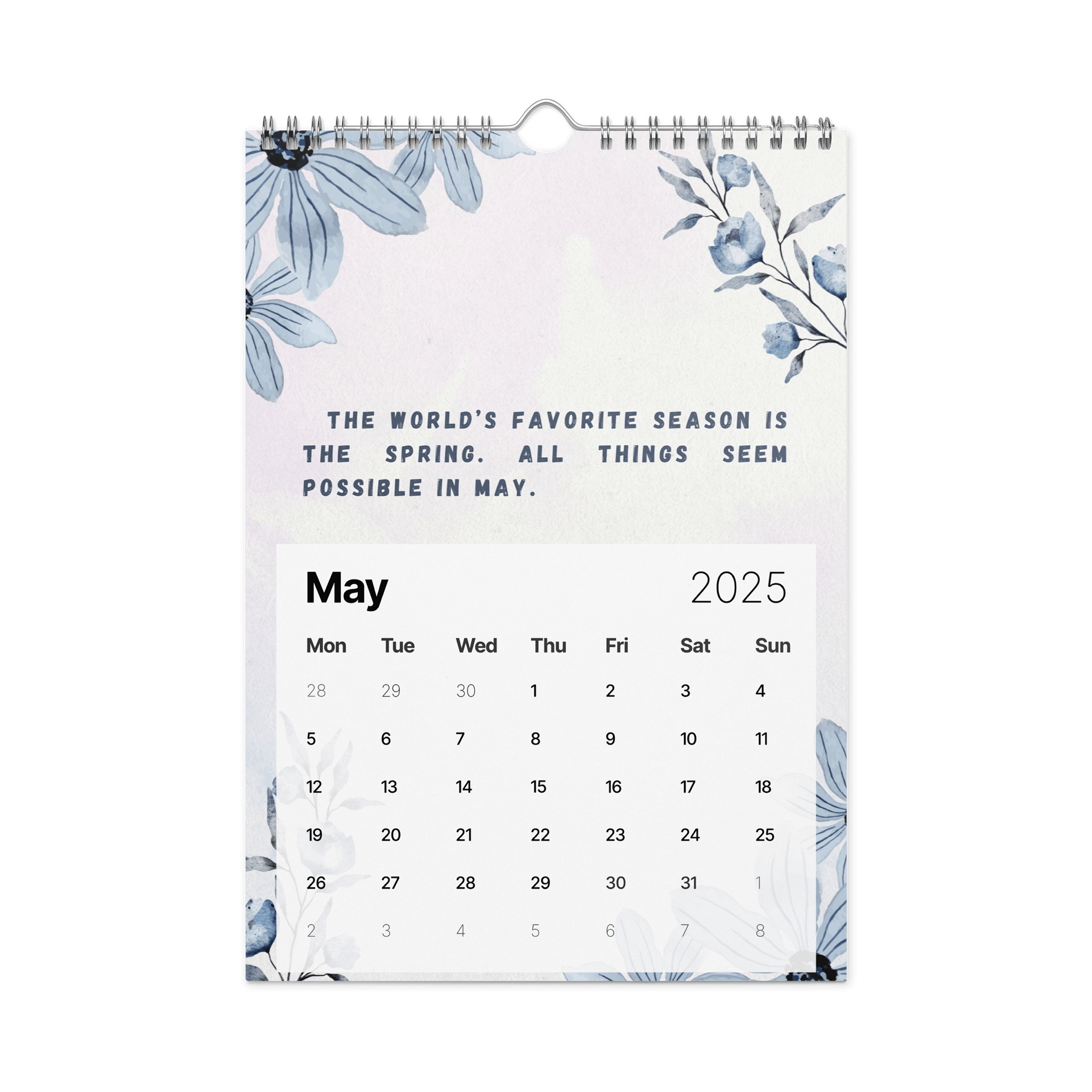 FLORAL INSPIRATIONAL QUOTES WALL CALENDAR 2026 product image (10)