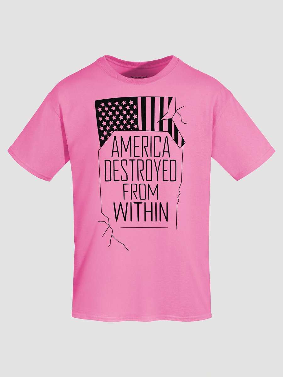 "America Destroyed From Within" Bold Statement Tee - Black Ink product image (7)