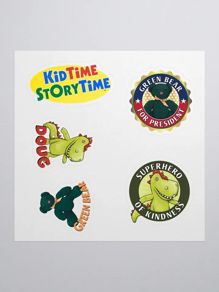 Green Bear and Doug the Dinosaur Sticker Pack product image (1)
