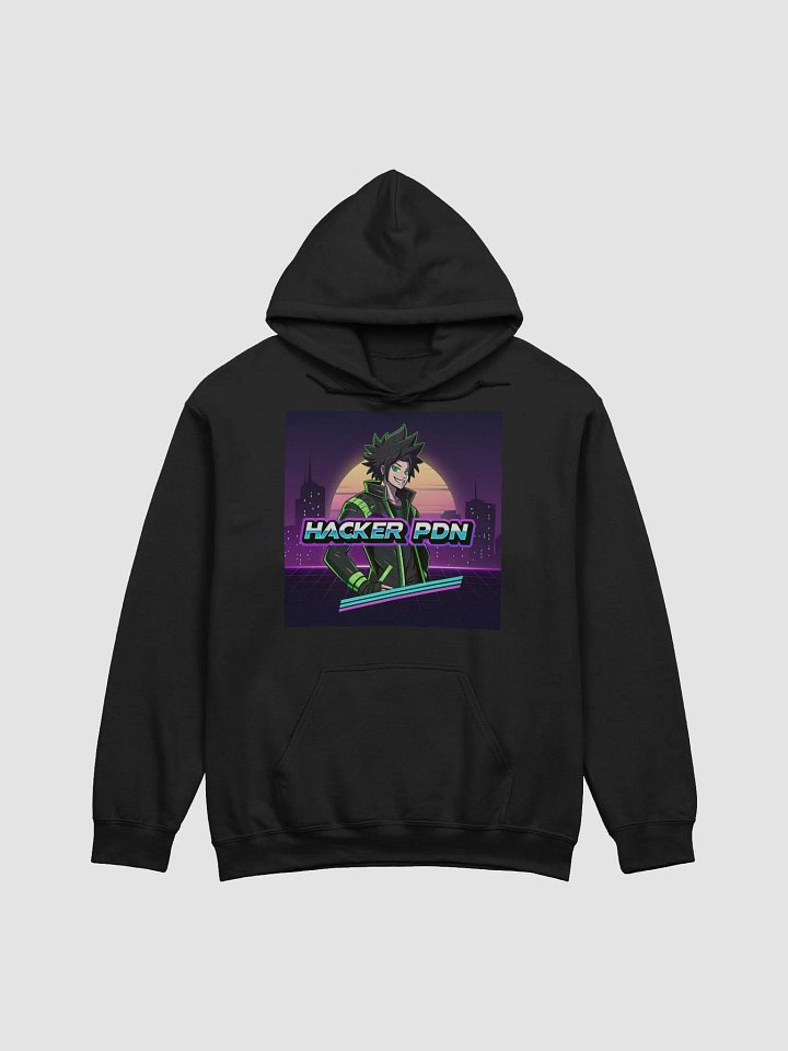 Neon Hacker City Classic Hoodie product image (2)