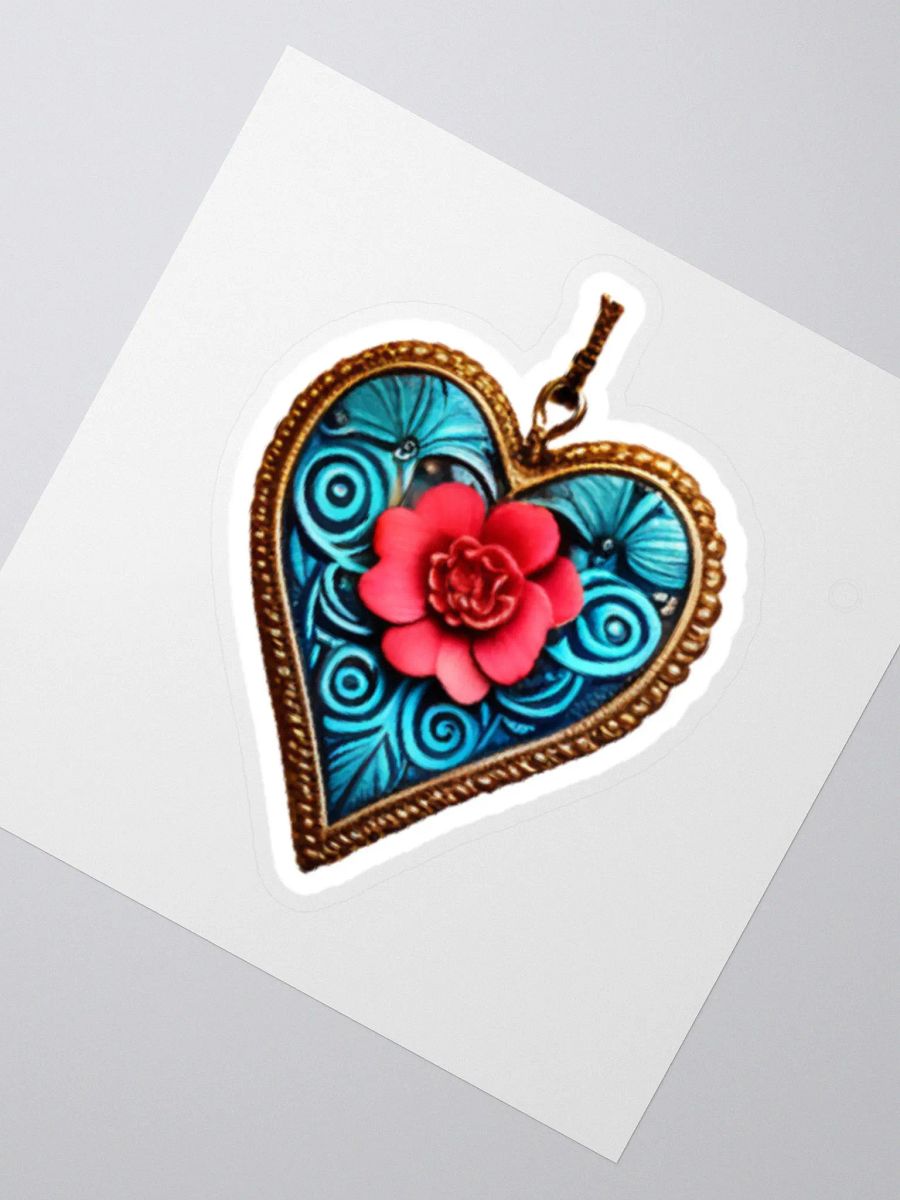Heart with rose sticker product image (2)