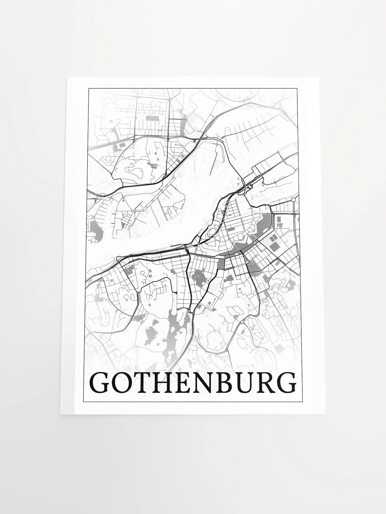 Gothenburg, Sweden, city map print product image (18)