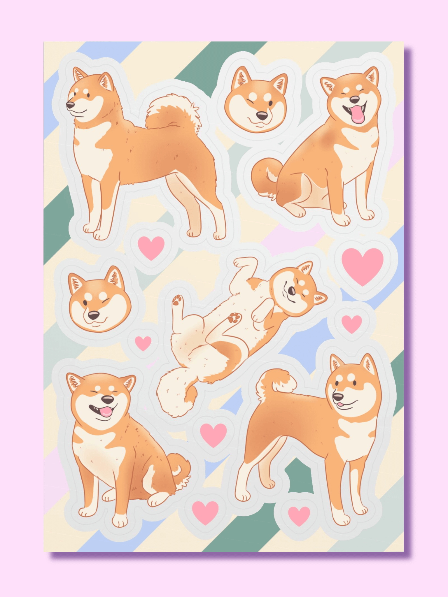 Shiba Inu Love - Sticker Sheet Set product image (1)