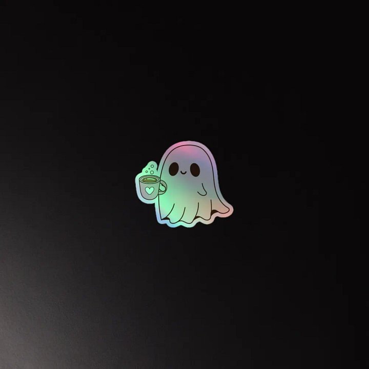 Ghost Coffee Holo-Sticker product image (4)