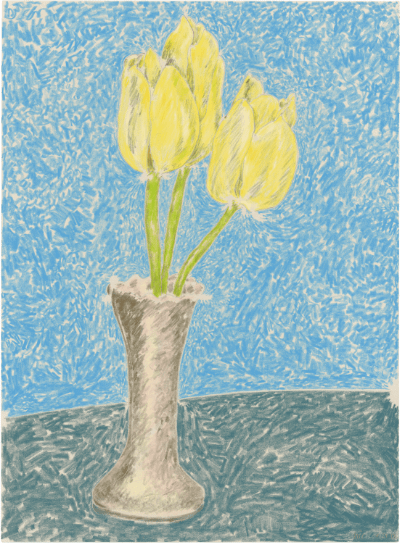 yellow tulips in grandmother's vase print product image (5)