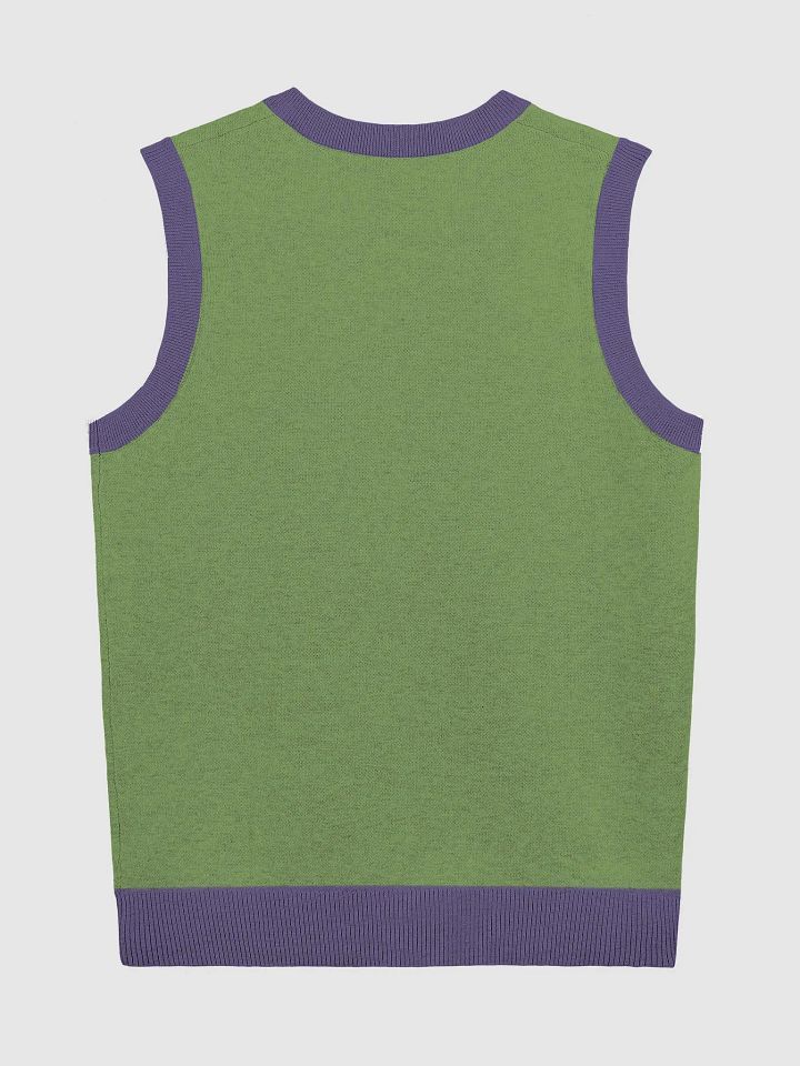 Bubbly and a B*tch (lg. lined design, violet+blue+green) knitwear vest product image (6)