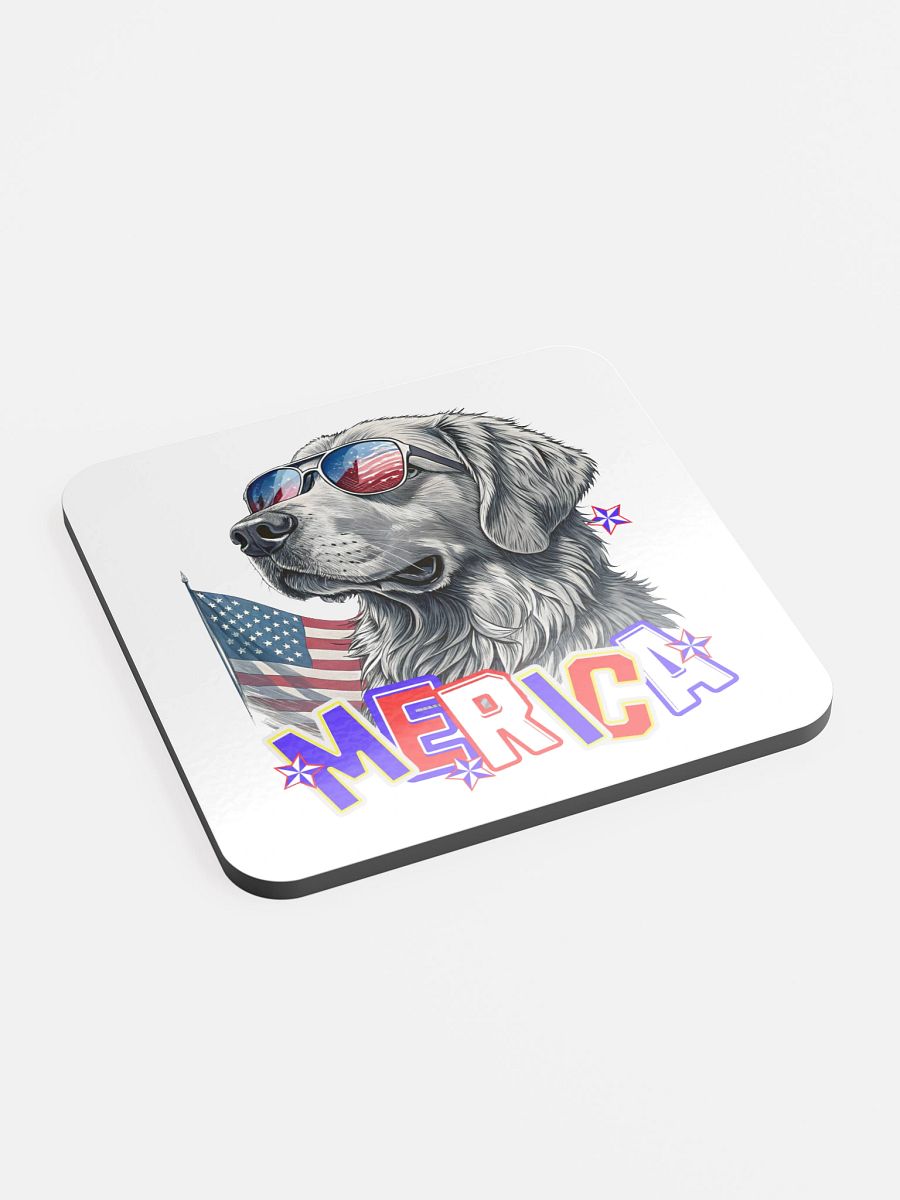 Merica Golden Retriever Patriotic Pup Coaster product image (3)