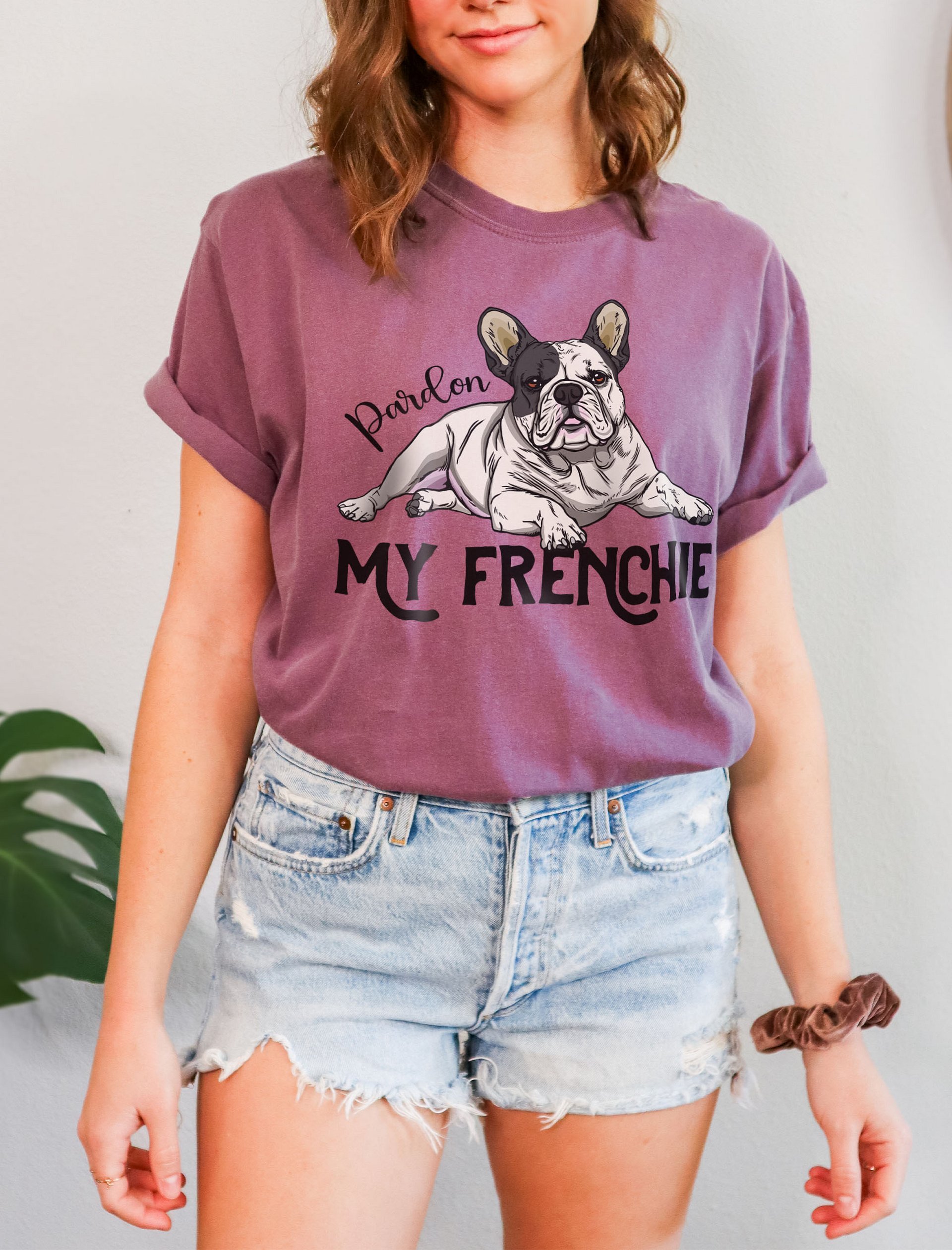 Pardon My Frenchie T-Shirt of a French Bulldog (Pied) | Funny T-Shirt for Frenchie Paw-rents product image (6)