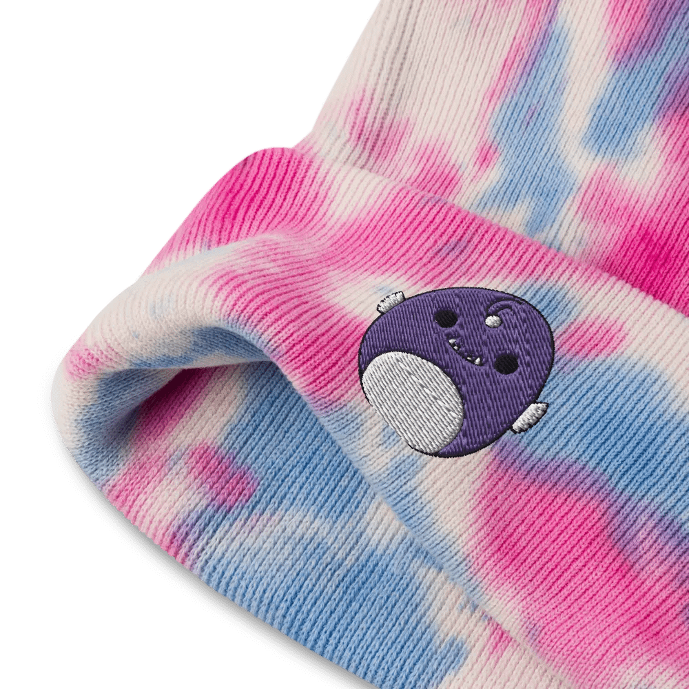 Squishy Angler Fish Embroidered Tie Dye Beanie product image (6)