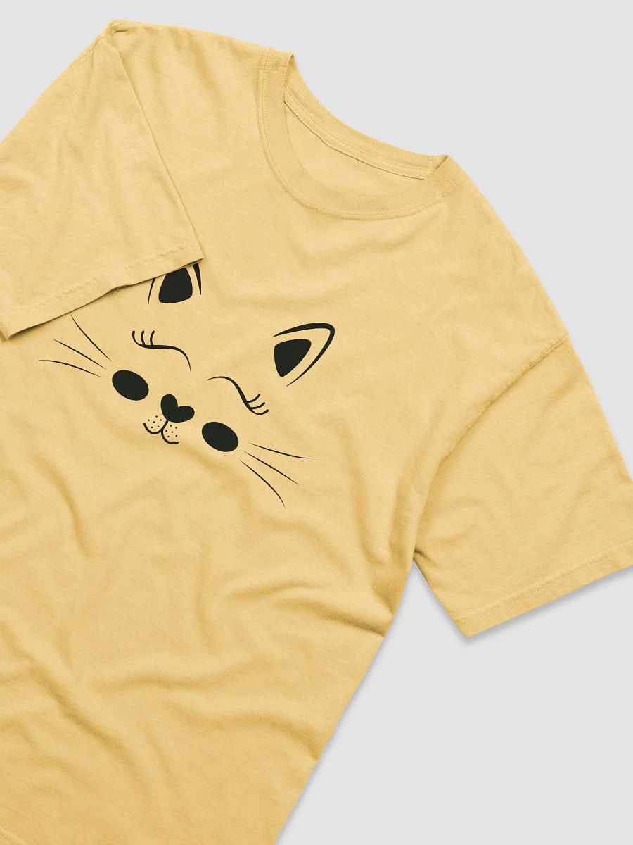 Cute Cat Face Design Garment-Dyed Heavyweight T-Shirt, Unisex T-Shirt product image (4)