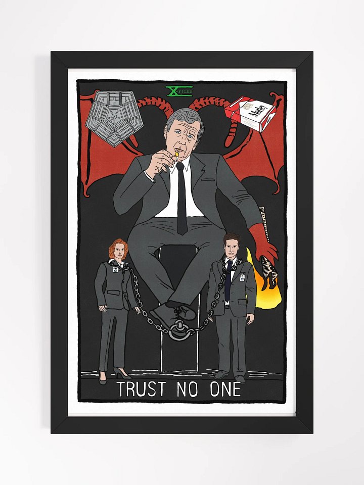 The Cigarette Smoking Man Devil Tarot Card Framed Print product image (1)