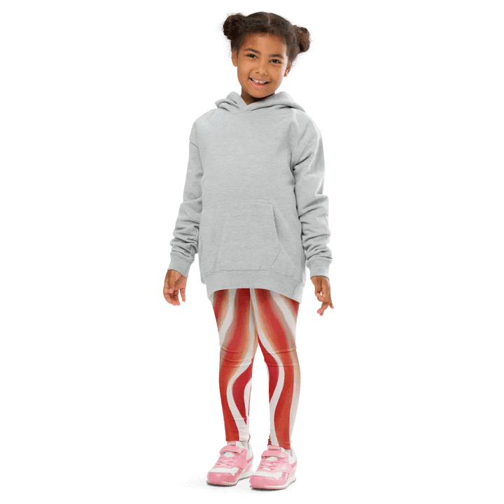 Funky Red Liquid Tie-Dye Explosion Kid's and Toddler's Leggings product image (2)