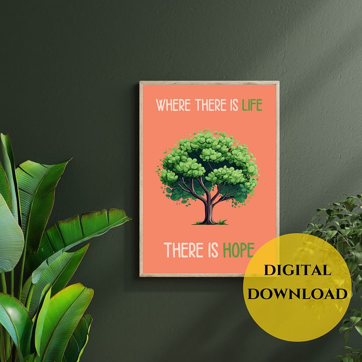 Life = Hope Printable Wall Art product image (1)