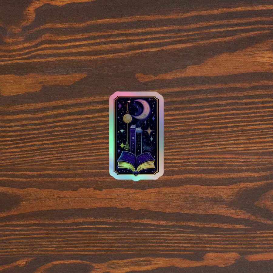 Enchanted Bookmark Holographic Sticker product image (4)