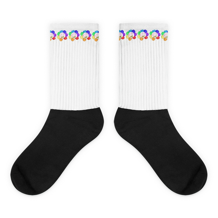 White Flower Stripe Socks product image (6)