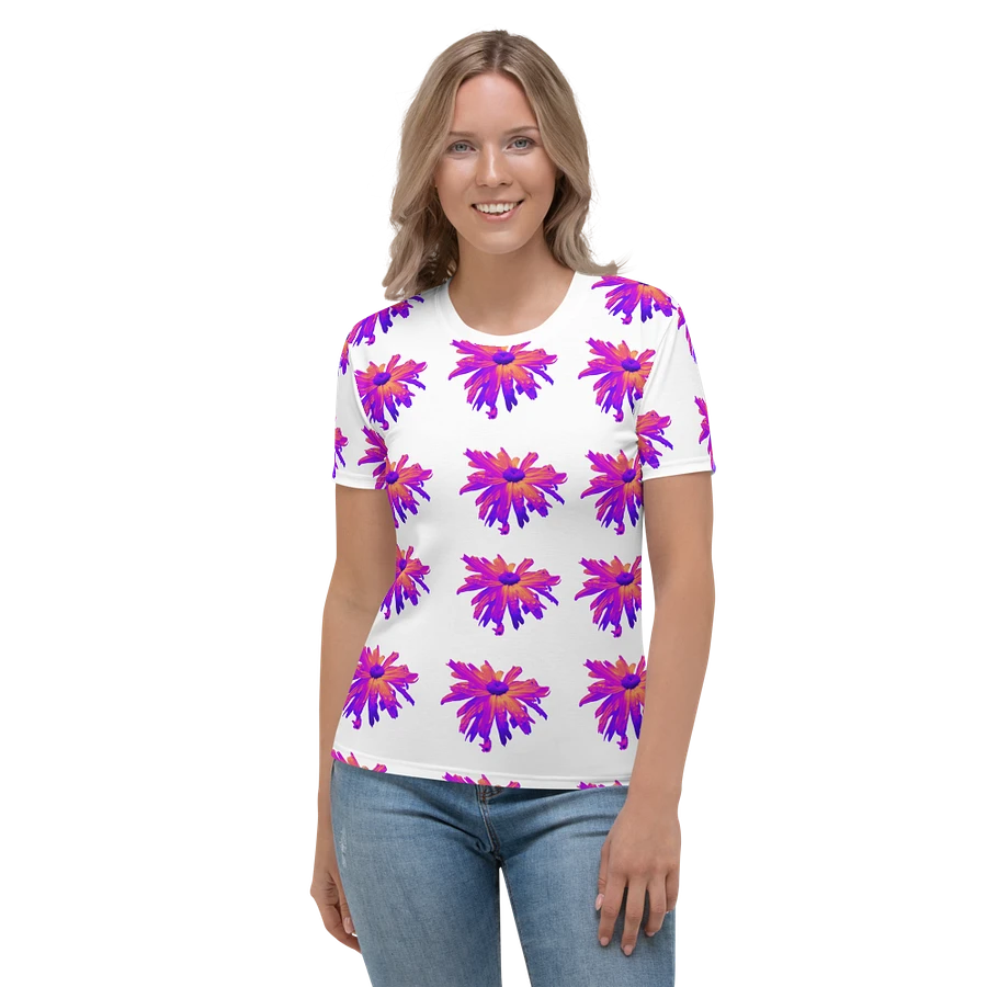 Abstract Pink Floating Daisy Flower Women's T Shirt product image (3)