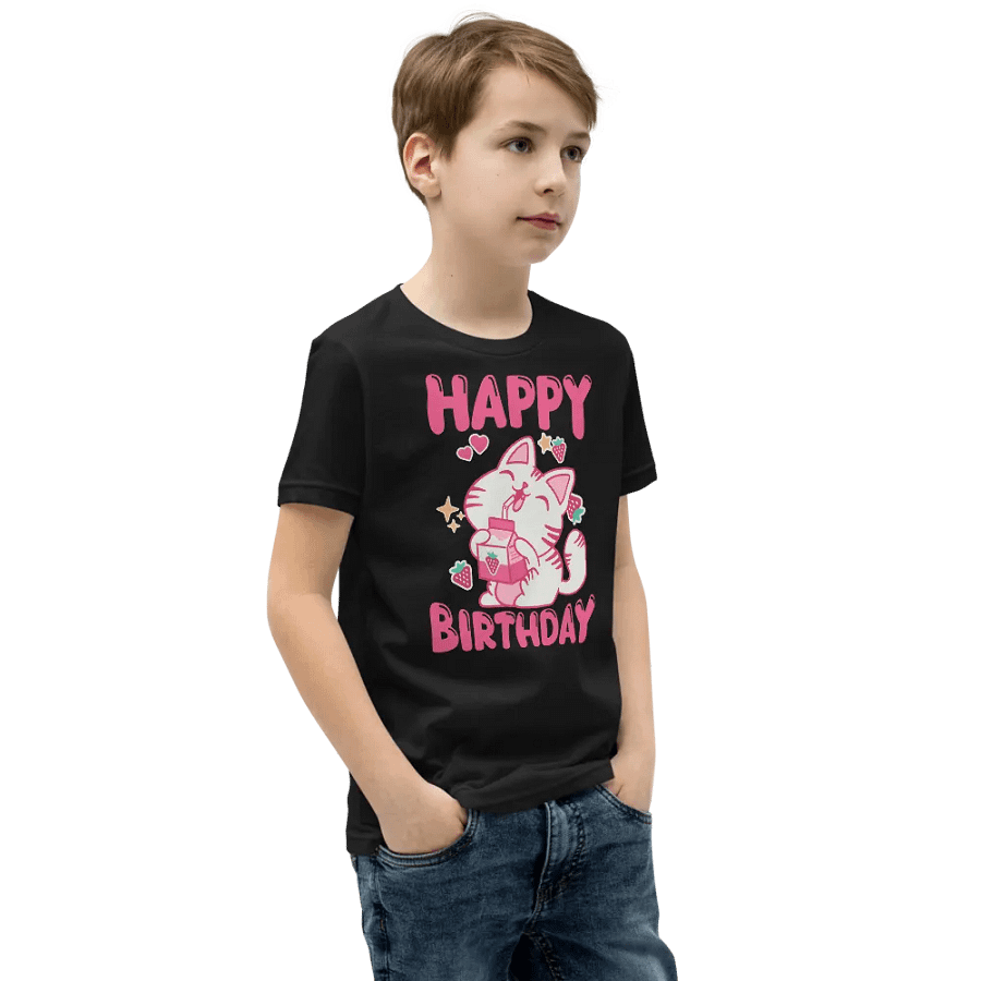 Happy Birthday (Cat Strawberry) T-Shirt For Kids product image (6)