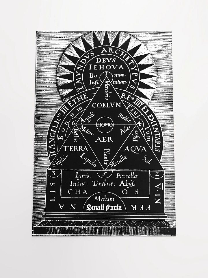 Small Fools Mundus Poster - Black and White product image (1)