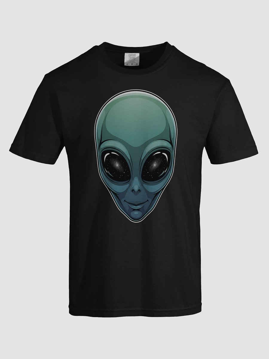 Cosmic Voyager Alien Sticker Tee product image (5)