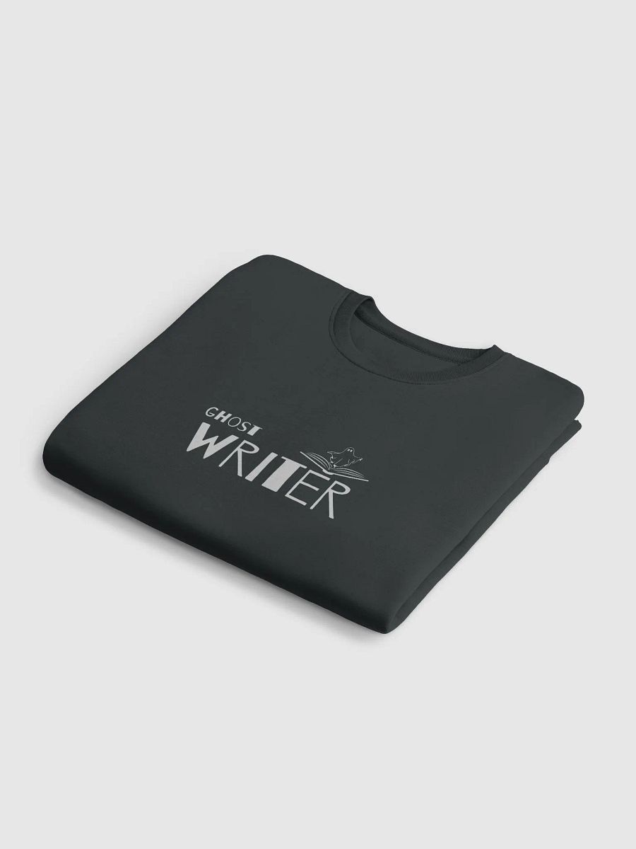 Ghost Writer Silver Text Spook Book Unisex Sweatshirt product image (12)