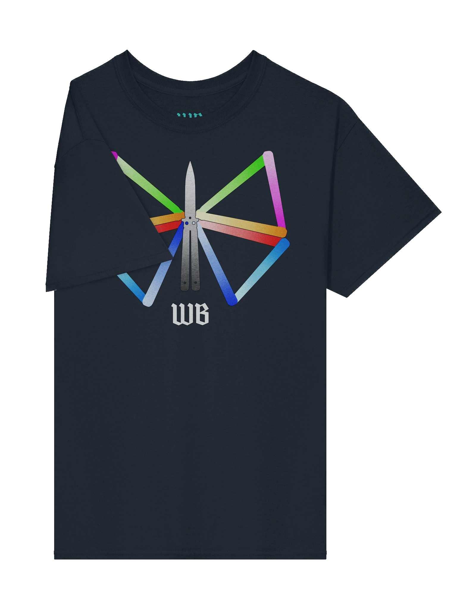 Rainbow Butterfly Knife T-Shirt product image (4)