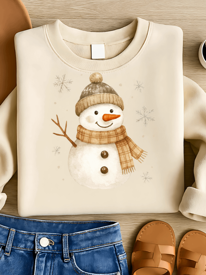 Snowman Winter Sublimation PNG – Classic Holiday Snowman Clipart for T-Shirts – Festive & Cheerful Design – 300 DPI Instant Digital Download product image (1)